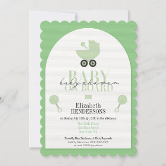 Baby Shower On Board Shower Card Invitation