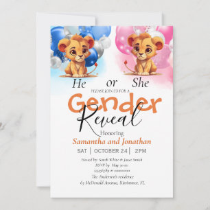 baby shower or gender reveal announcement