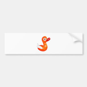 Baby Shower Orange duckling Bumper Sticker