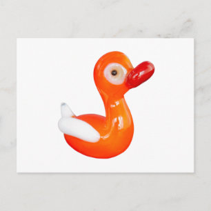 Baby Shower Orange duckling Invitation Postcard