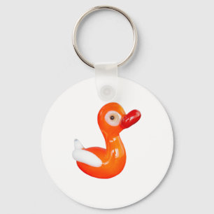 Baby Shower Orange duckling Key Ring