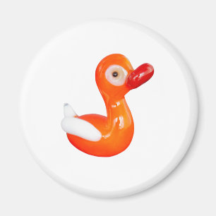 Baby Shower Orange duckling Magnet