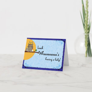 Baby Shower Owl Card