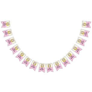 Baby Shower Owl in a Tree/Pink, Swallowtail Banner