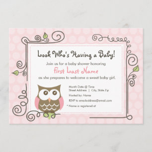 Baby Shower Owl Invite