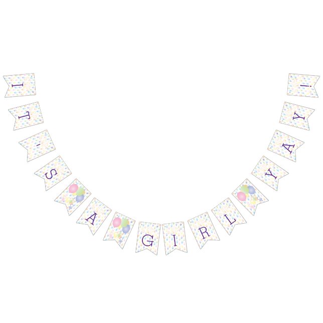 Baby Shower Paci Bunny, Swallowtail Banner (All)