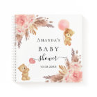 Baby Shower pampas grass rose gold teddy