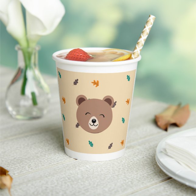 Baby Shower Paper Cases, Forest Animals Cups (Insitu)
