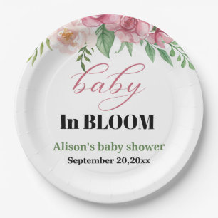 Baby shower paper plate