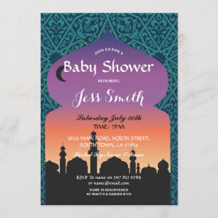 Baby Shower Party Arabian Nights Invite Moroccan