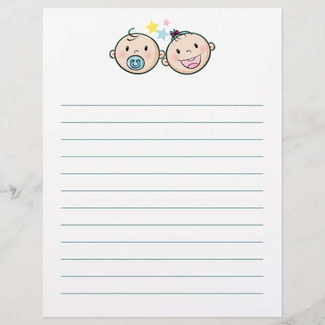 BABY SHOWER | Party Games  Letterhead (Front)