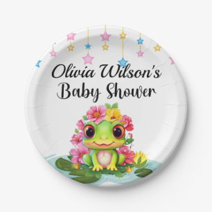 Baby Shower Party Plates, Frog Theme Plates