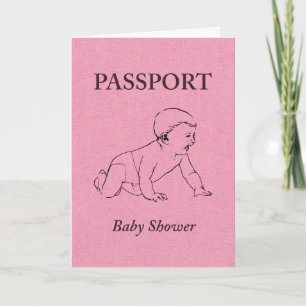 Baby Shower Passport Invitation