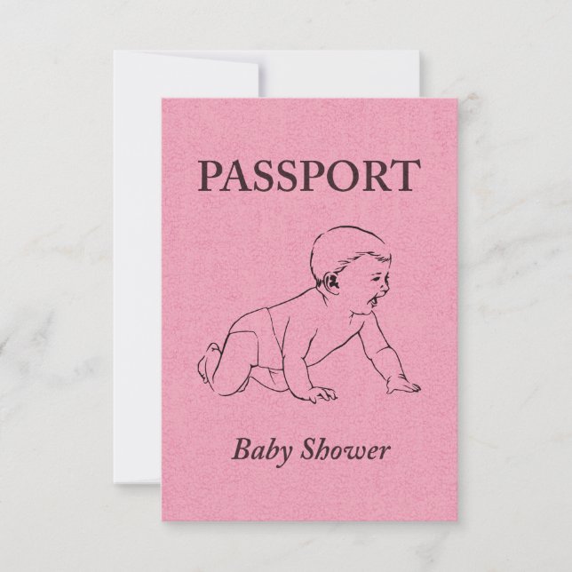 baby shower passport invitation (Front)