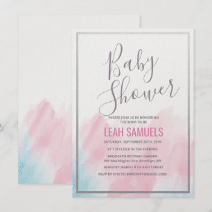 Baby Shower Pastel Watercolor Invitation