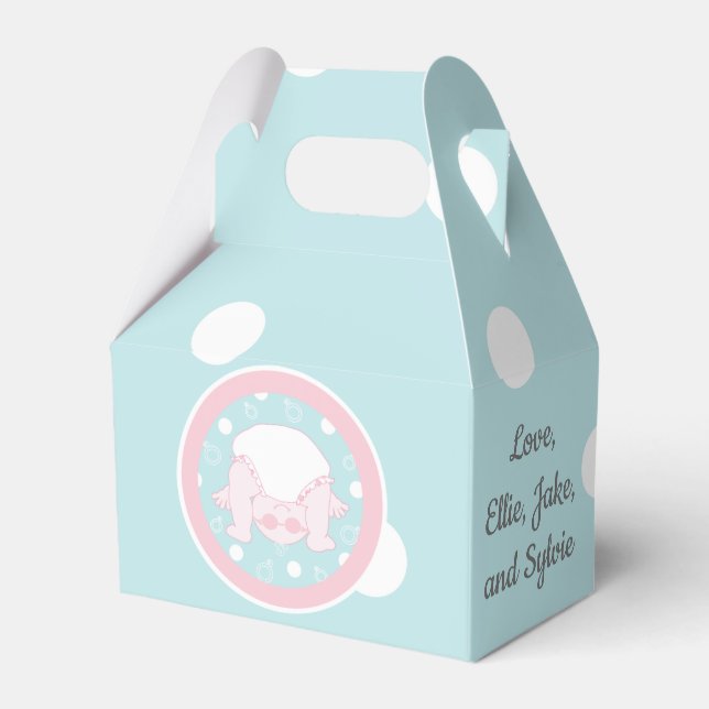 Baby Shower Peek A Boo Baby Favour Box (Front Side)