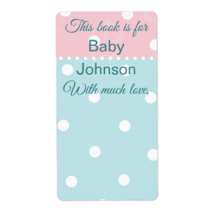 Baby Shower "Peek-a-Boo" Bookplate Sheet of 8