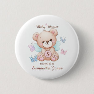 Baby Shower Personalised 6 Cm Round Badge