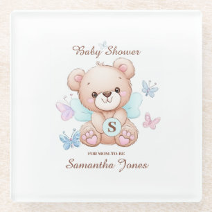 Baby Shower Personalised Glass Coaster