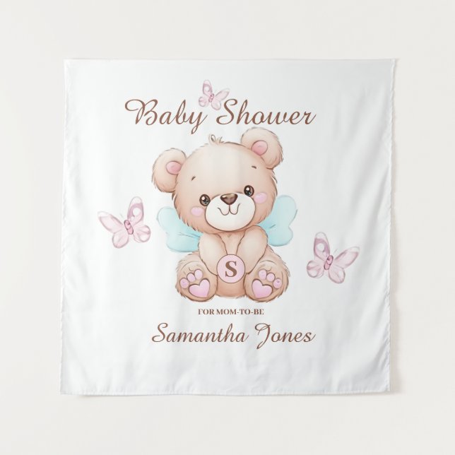 Baby Shower Personalised Tapestry (Front)