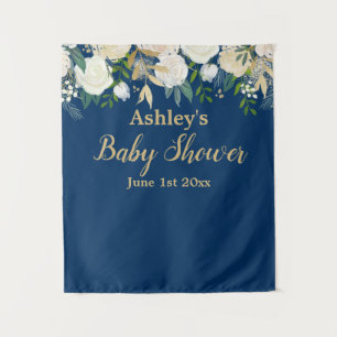 Baby Shower Photo Booth Backdrop Photo Prop Gold Tapestry