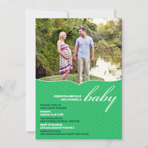 Baby Shower Photo Flat Invitation