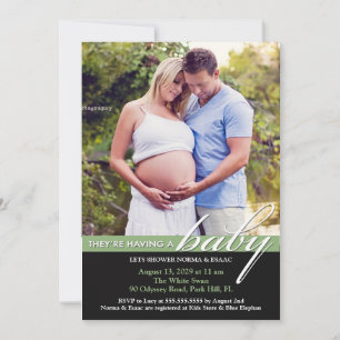 Baby Shower Photo Flat Invitation