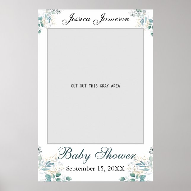 Baby Shower Photo Prop Poster (Front)