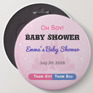 Baby Shower Pin   Team Girl   Team Boy   Favour