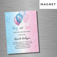 Baby Shower pink blue girl boy twins luxury