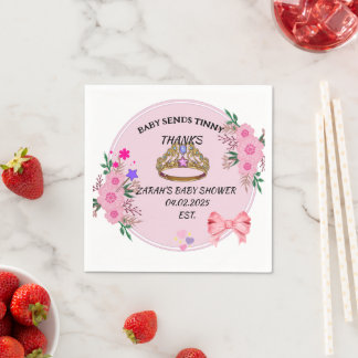 BABY SHOWER PINK FLORAL NAPKINS