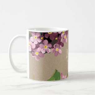 Baby shower pink floral vintage new baby coffee mug