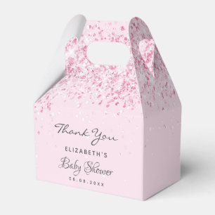 Baby Shower pink girl thank you Favour Box