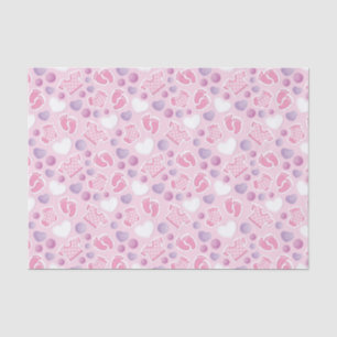 Baby Shower Pink Girl Tissue Paper
