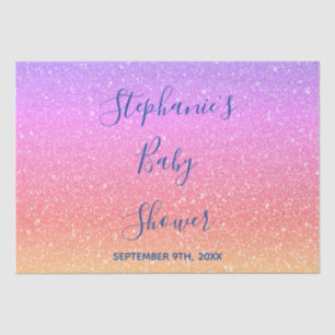 Baby Shower Pink Purple Glitter Custom Cute 2021 Tissue Paper
