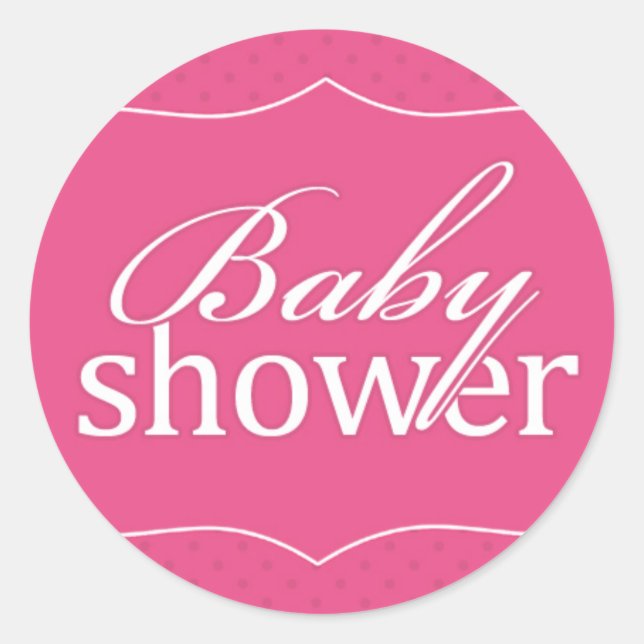 Baby Shower Pink Sticker (Front)