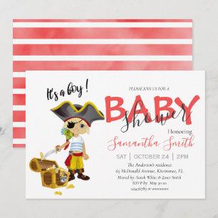 Baby Shower pirate boy  Announcement