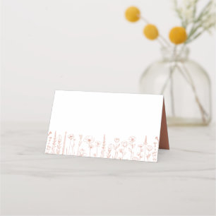 Baby Shower Place Cards Terracotta Wildflower