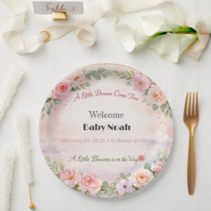 Baby Shower Plates   Blossom Dream Theme