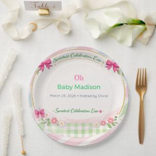 Baby Shower Plates Sweet Celebration Theme