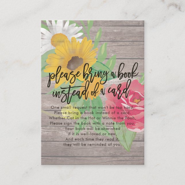 Baby Shower Please Bring a Book Instead of a Card (Front)