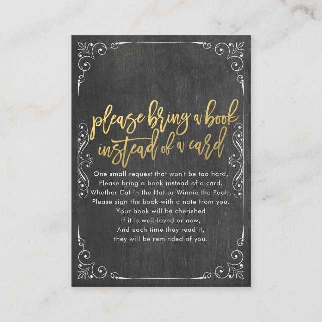 Baby Shower Please Bring a Book Instead of a Card (Front)