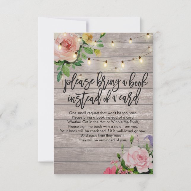 Baby Shower Please Bring a Book Instead of a Card (Front)