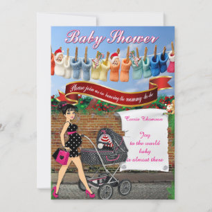 Baby Shower Polka Dot Invitation