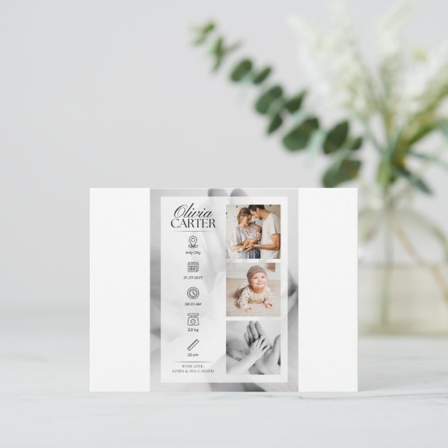 baby shower postcard (Standing Front)