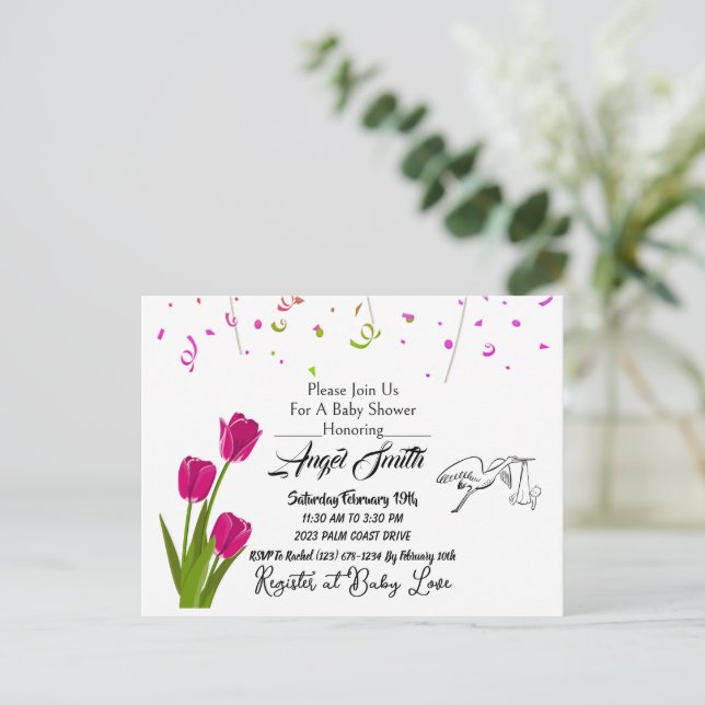 Baby Shower Postcard (Standing Front)