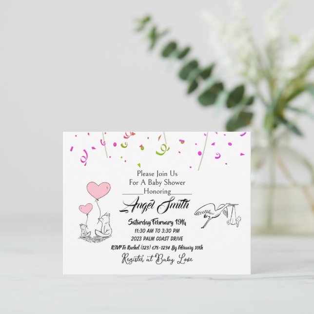 Baby Shower Postcard (Standing Front)