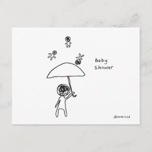baby shower postcard