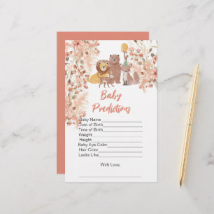 Baby Shower Prediction Boho Safari Pampas Grass