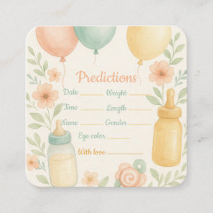 Baby Shower Prediction Card – Fun Guest Activity